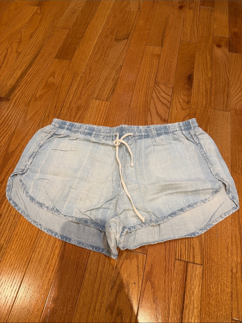 Bella Dahl Soft Denim Drawstring Shorts, Size M